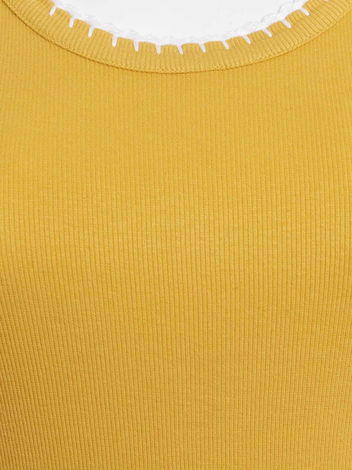 Débardeur moutarde grande taille femme