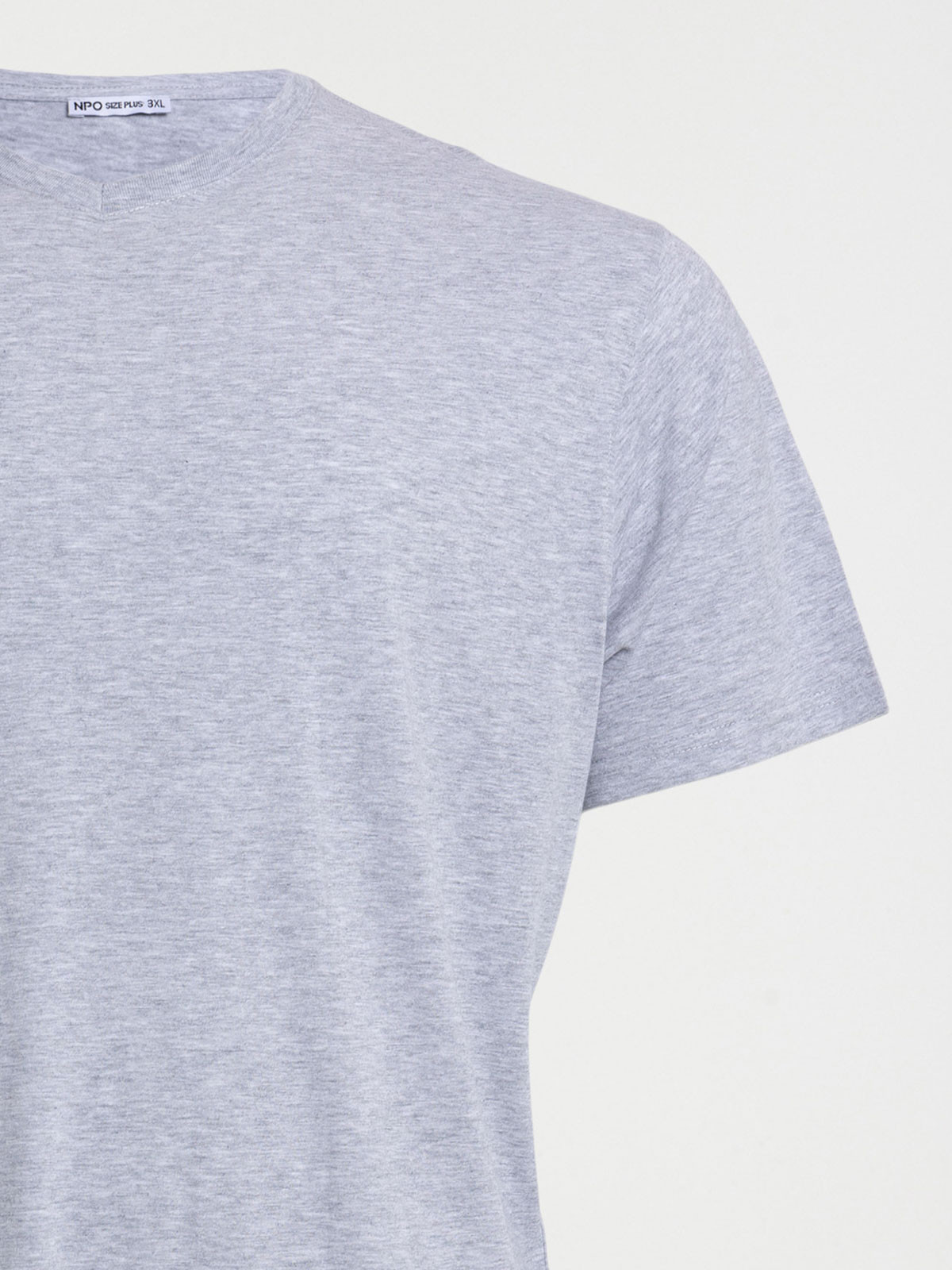 T-shirt gris chiné grande taille homme