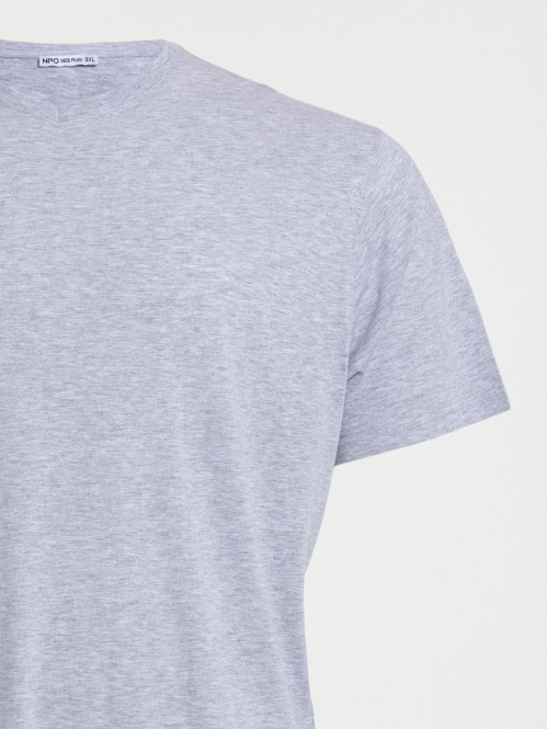 T-shirt gris chiné grande...