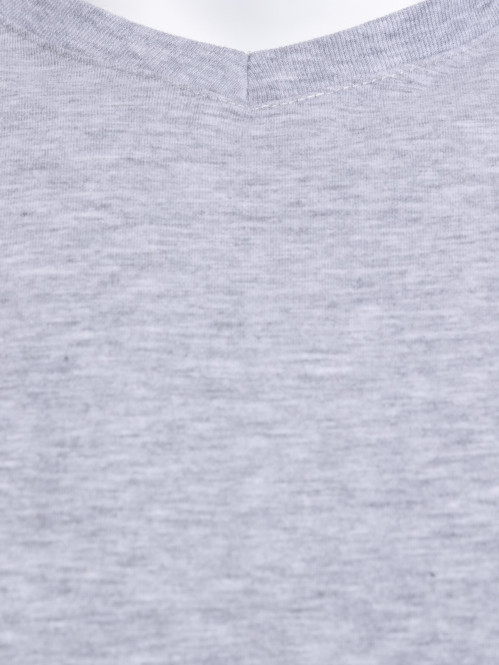 T-shirt gris chiné grande...