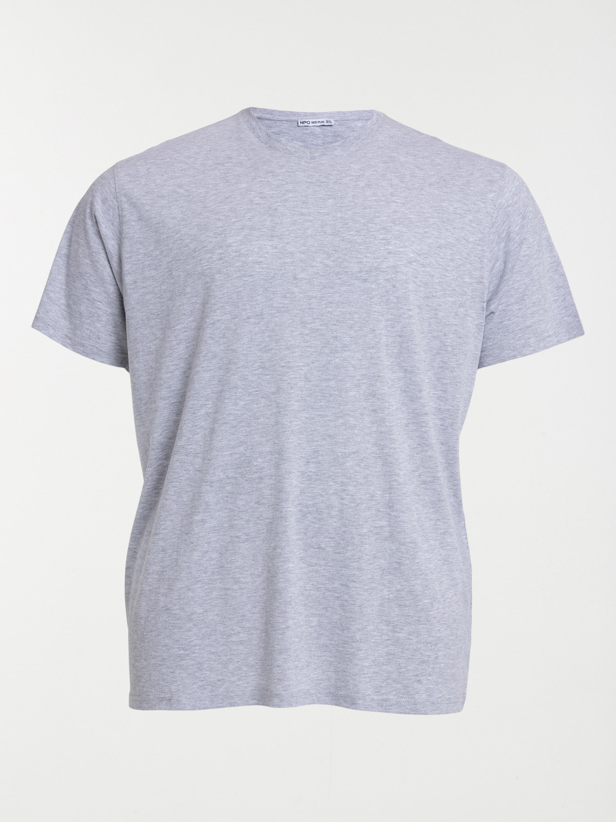 T-shirt gris chiné grande taille homme