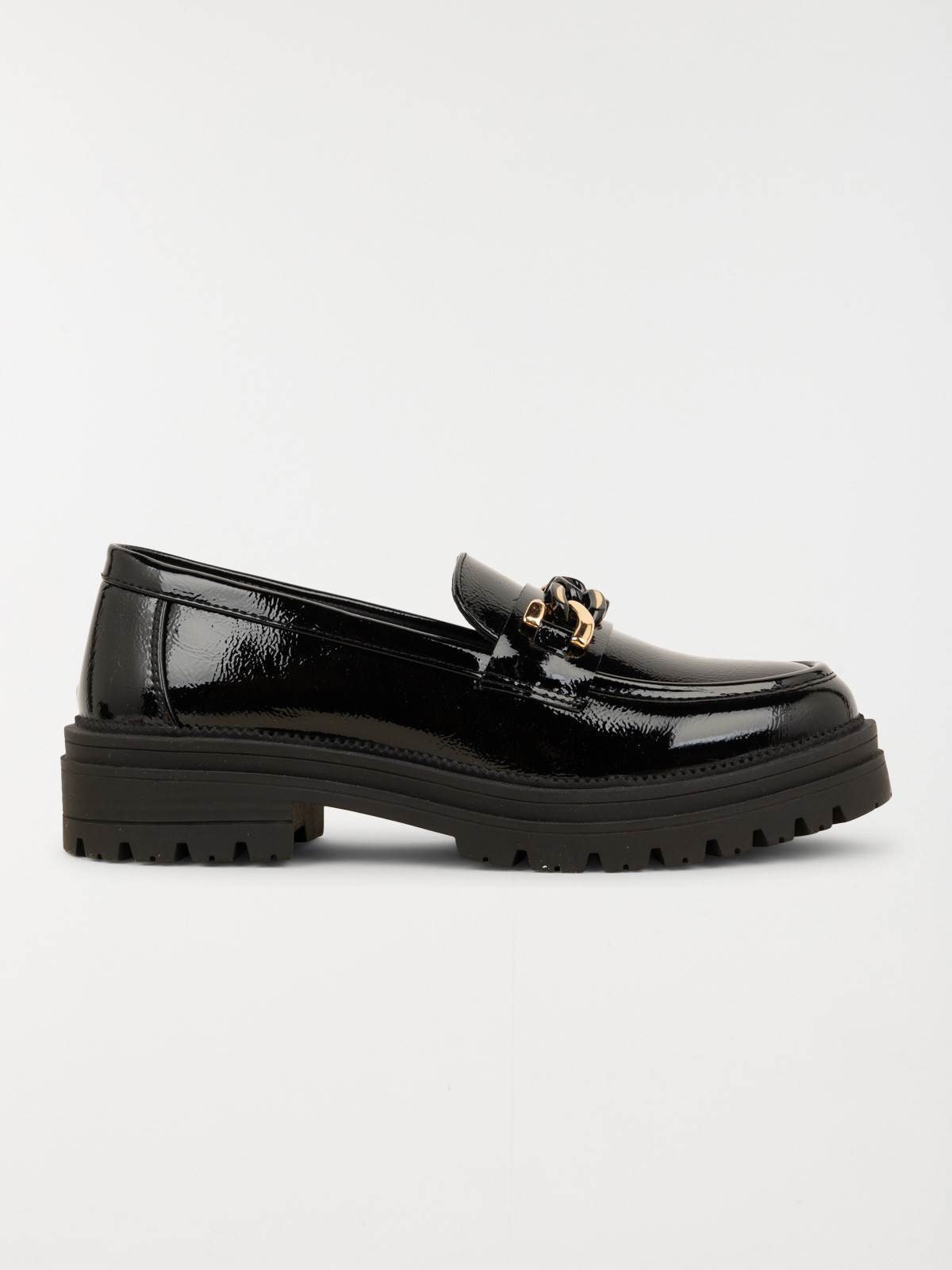 Mocassin verni chaîne femme (36-41)