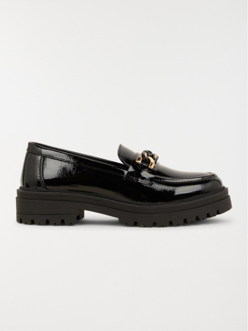 Mocassin verni chaîne femme (36-41)