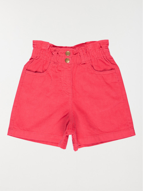 Short coloris tomate fille (3-8A) Short coloris tomate fille (3-8A)