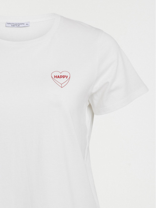 T-shirt coeur happy grande...