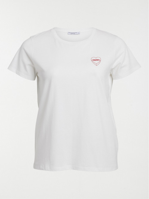 T-shirt coeur happy grande...