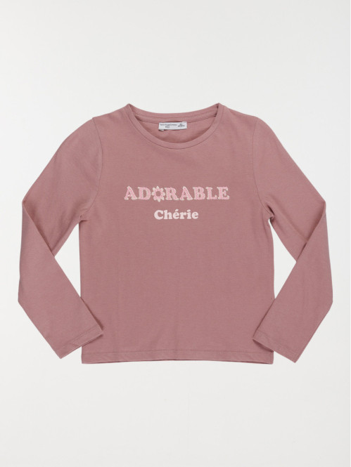 T-shirt adorable chérie fille (3-12A)