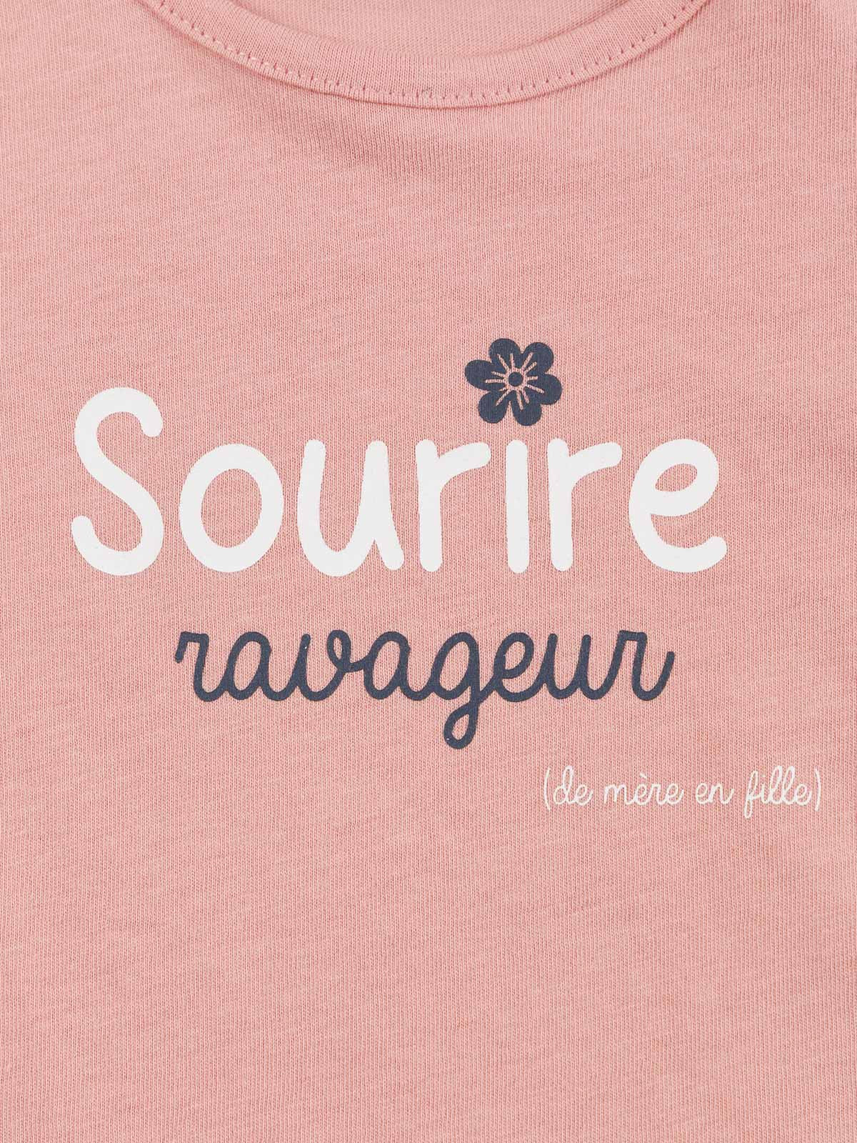 T-shirt sourire ravageur fille (3-36M)