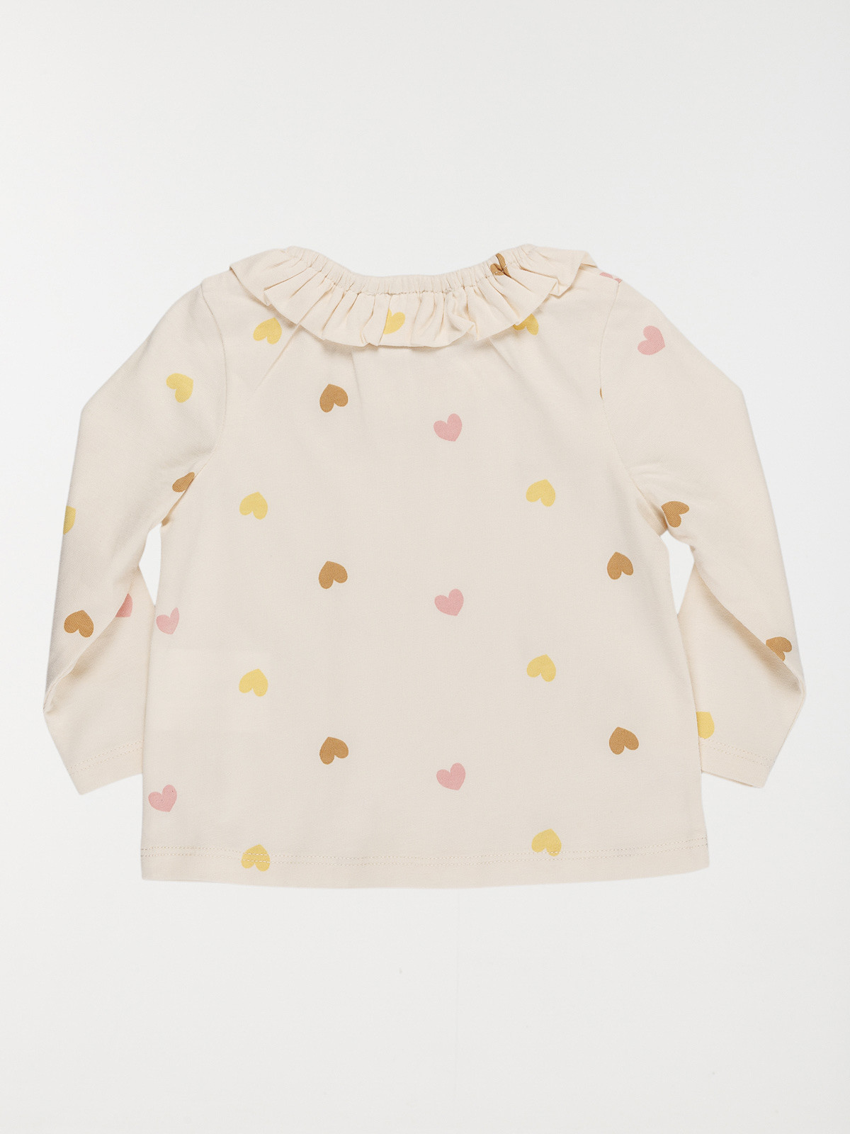 T-shirt volant et coeurs fille (3-36M) T-shirt volant et coeurs fille (3-36M)