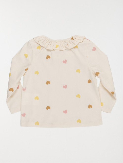 T-shirt volant et coeurs...