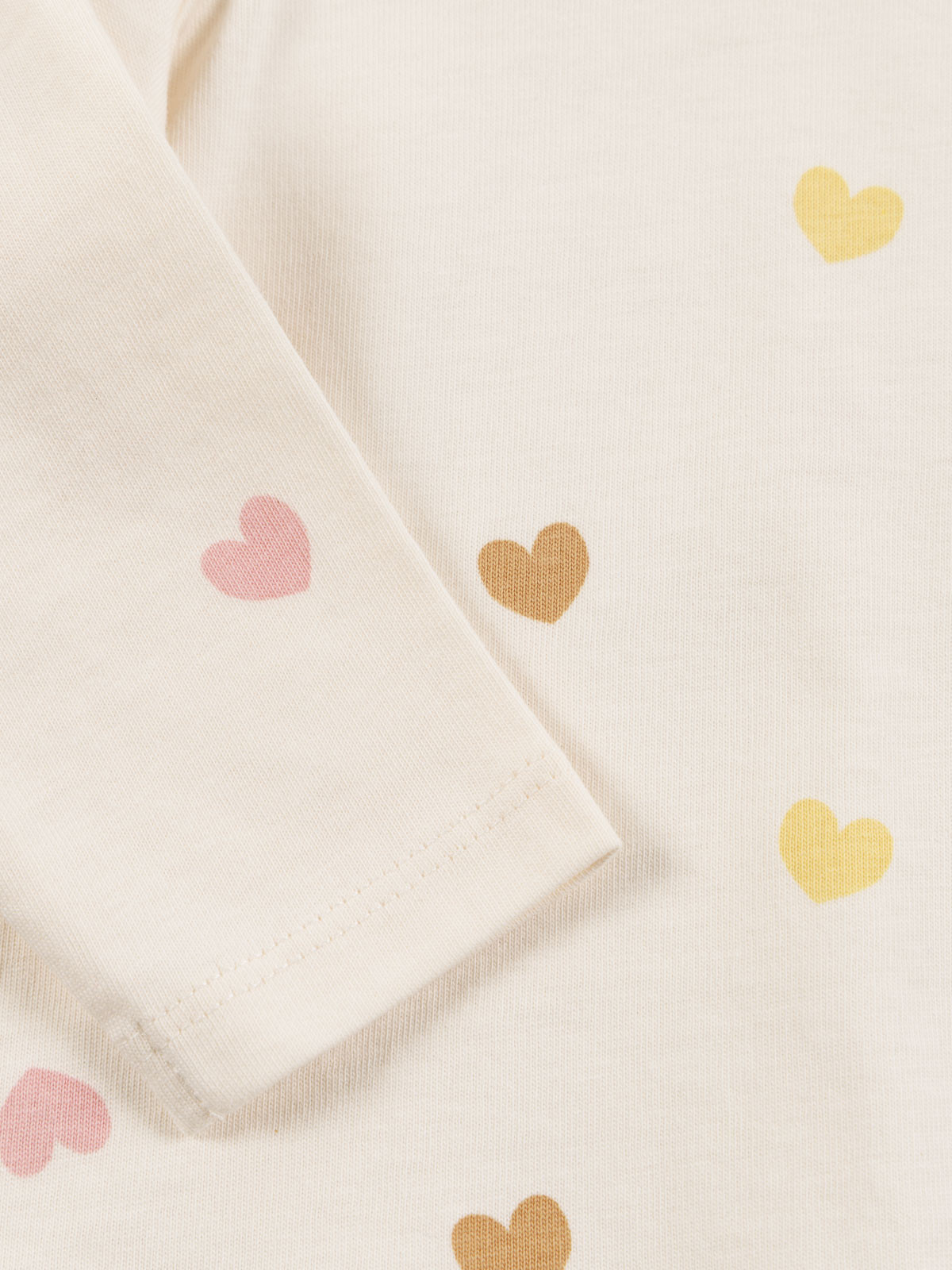 T-shirt volant et coeurs fille (3-36M) T-shirt volant et coeurs fille (3-36M)