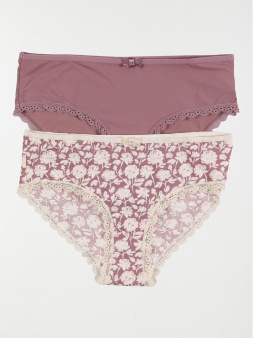 Lot de 2 shorties femme (S-XL)