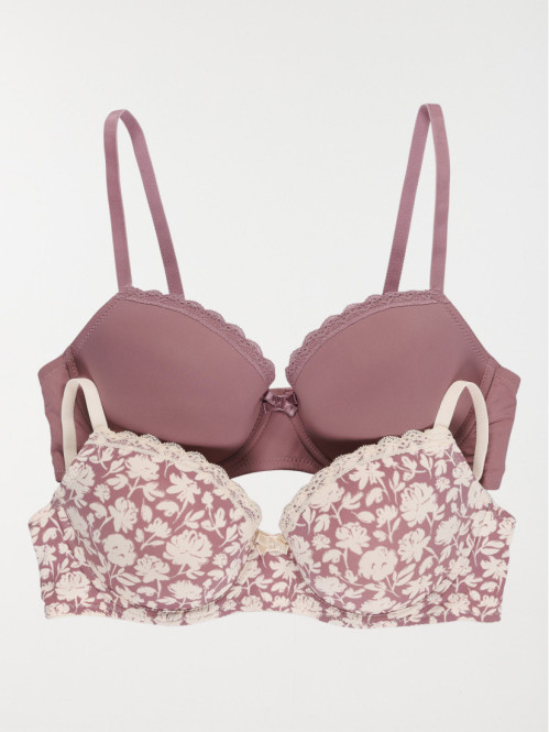 Lot de 2 soutiens-gorge femme (85B-100C)