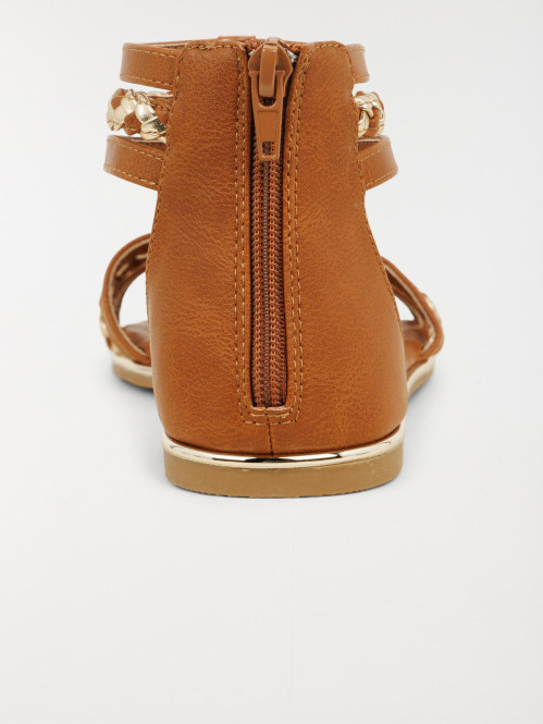 Sandales montantes plates femme (36-41)