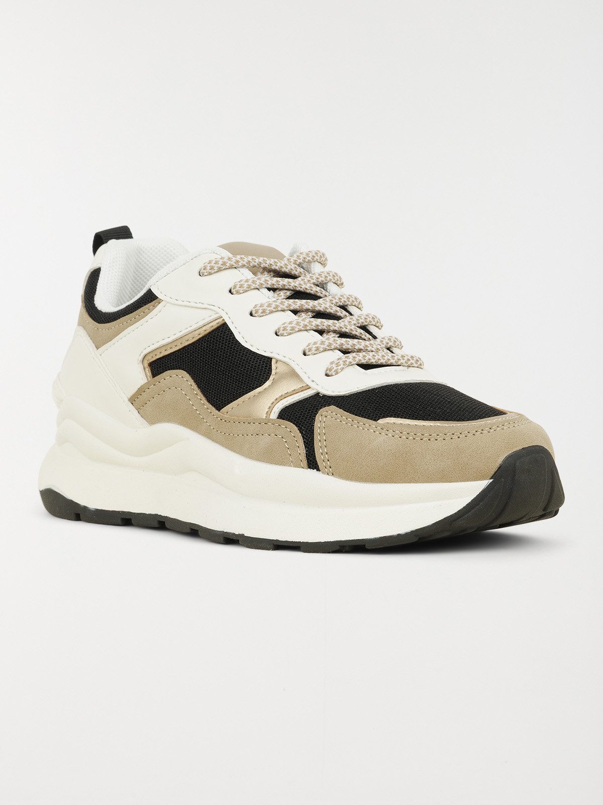 Basket noire et beige femme (36-41)