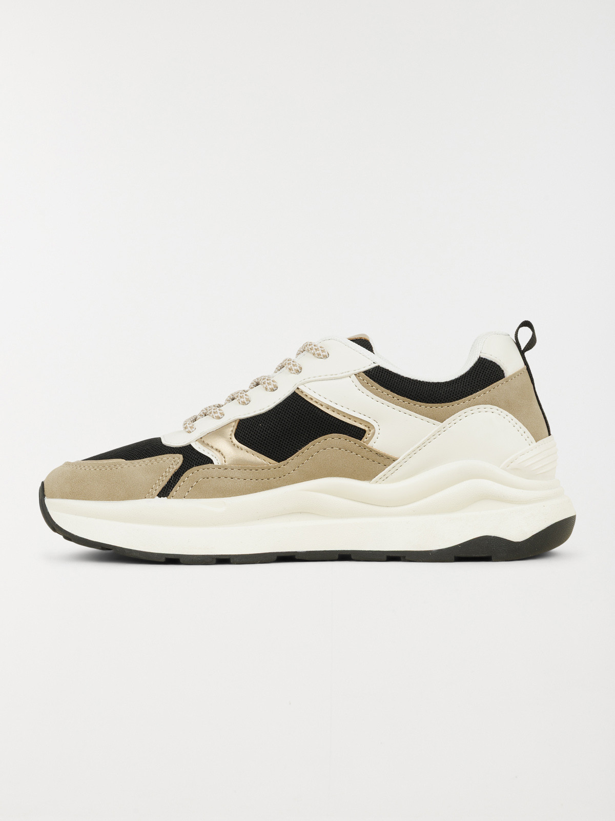 Basket noire et beige femme (36-41)