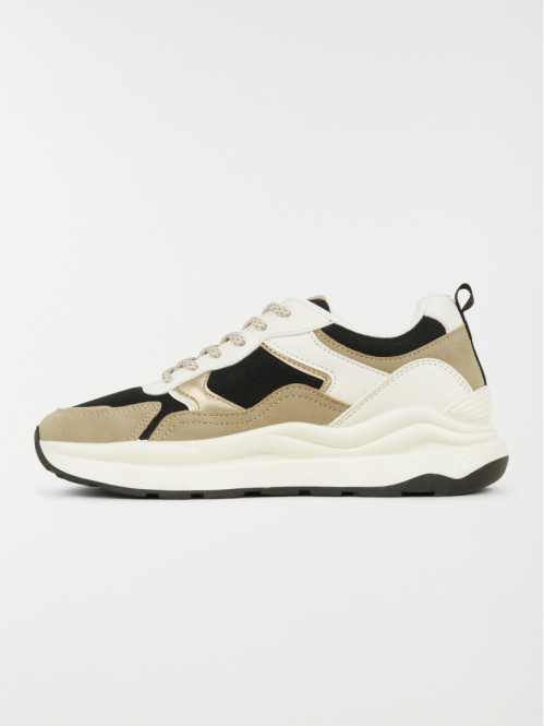 Basket noire et beige femme...