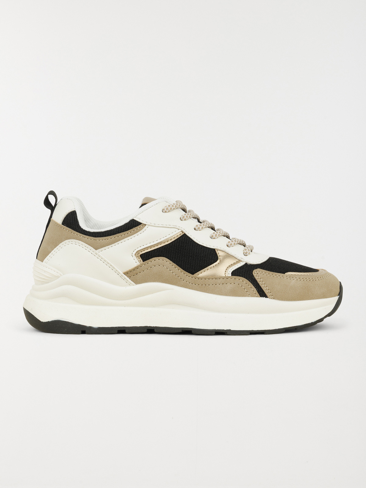 Basket noire et beige femme (36-41)