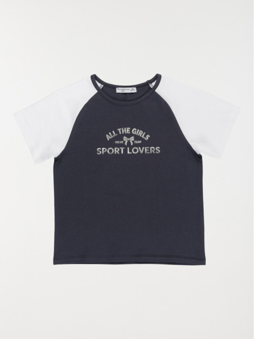 T-shirt bicolore sport fille (4-12A)