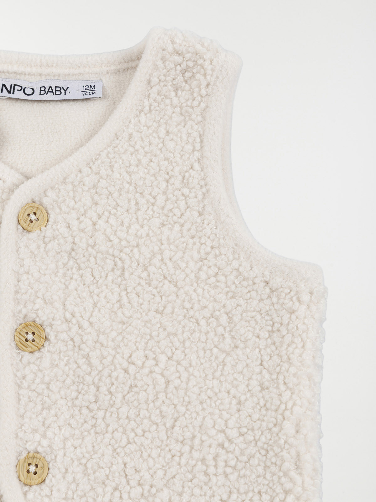 Gilet sans manches écru garçon (3-36M) Gilet sans manches écru garçon (3-36M)