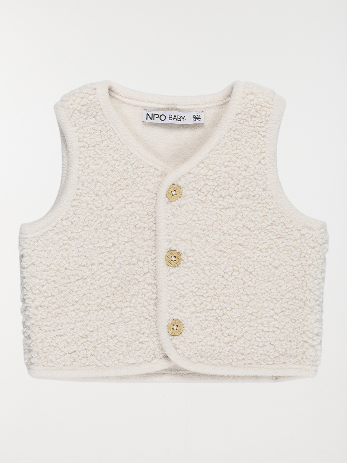 Gilet sans manches écru garçon (3-36M)