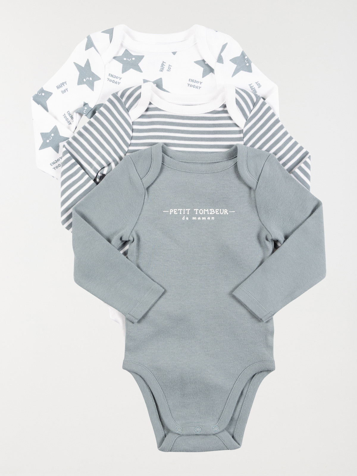 Lot de 3 bodies étoiles garçon (3-24M)