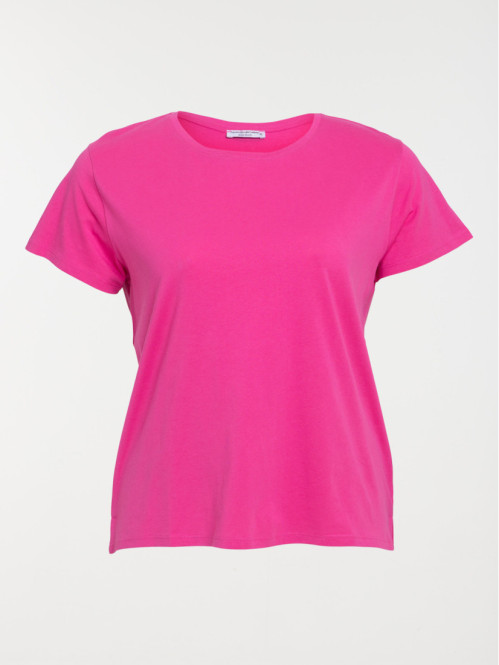 T-shirt fushia grande taille femme