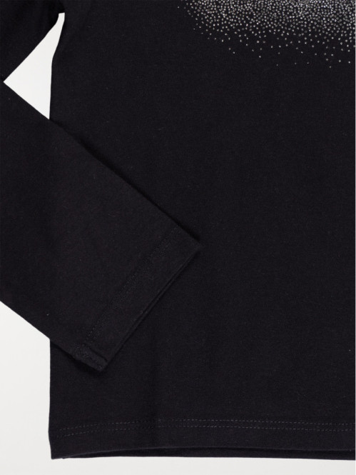 T-shirt rock noir fille...