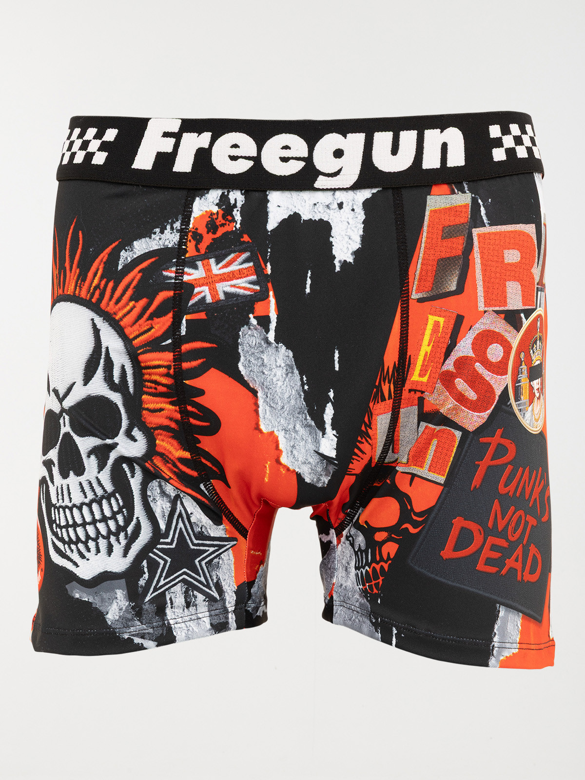 Boxer FREEGUN punky rouge homme