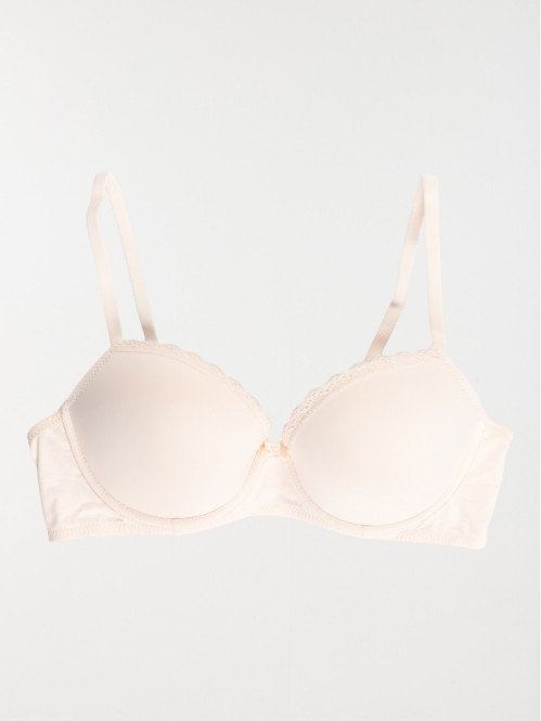 Lot De 3 Soutiens-gorge Femme Avec Armature - Confort Ajustable, Gainant - Idéal Quotidien, Tenue Dos-nu
