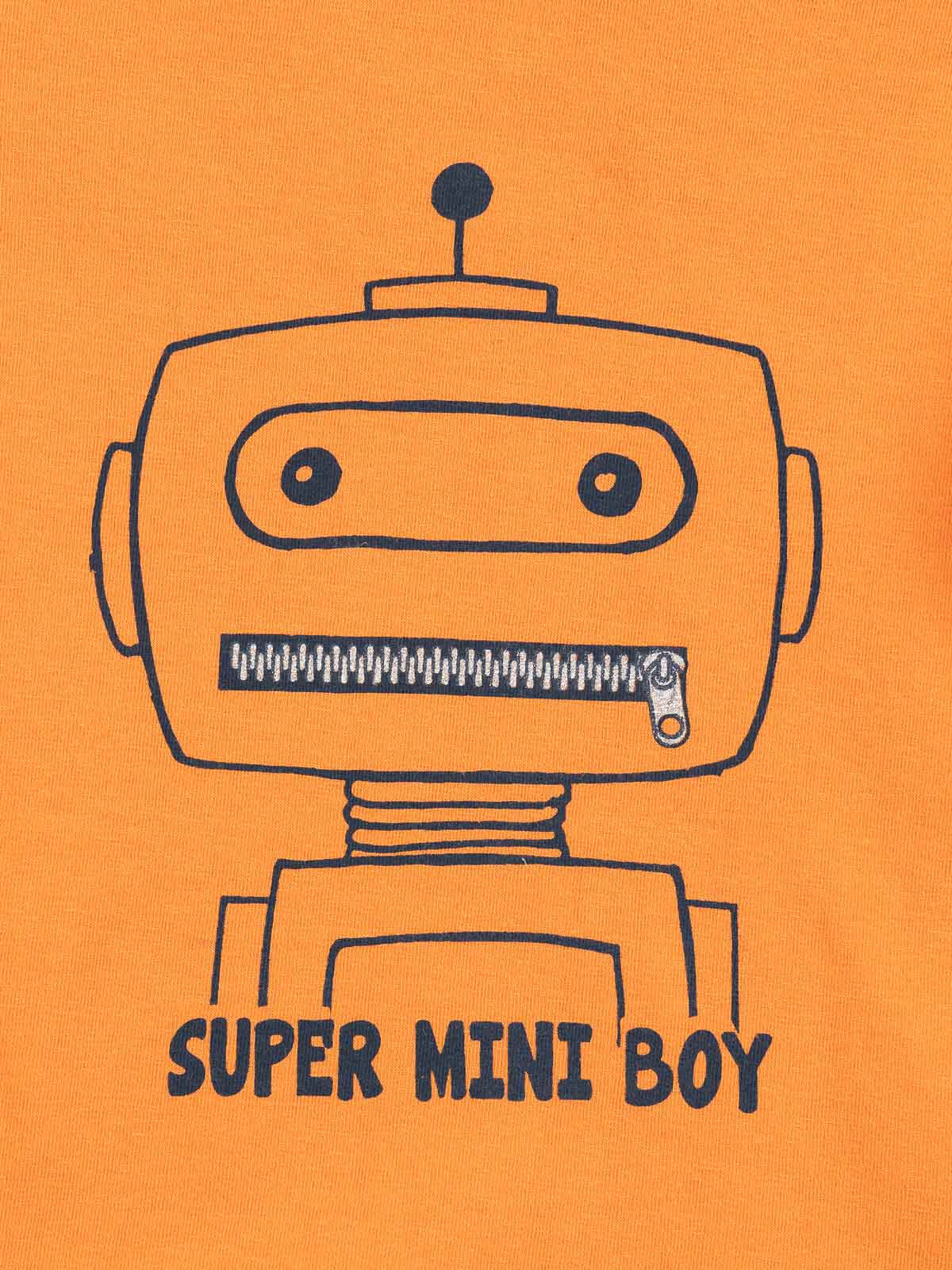 T-shirt orange robot garçon T-shirt orange robot garçon