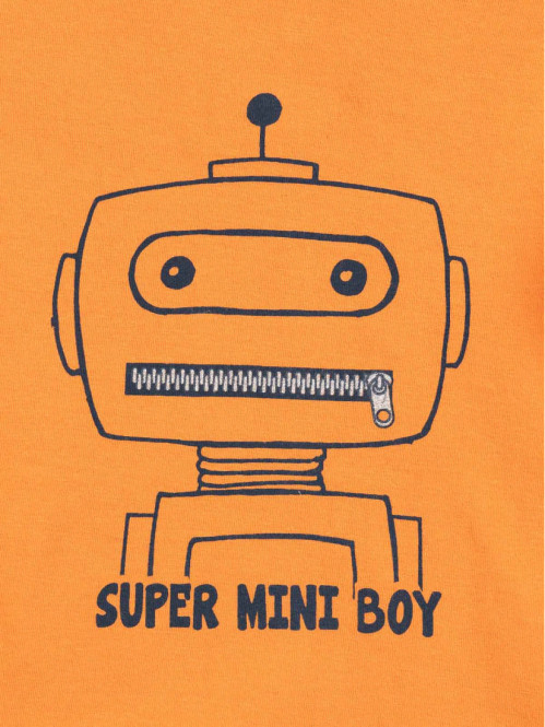 T-shirt orange robot garçon T-shirt orange robot garçon