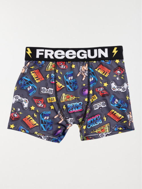 Shorty Freegun imprimé jeu vidéo garçon