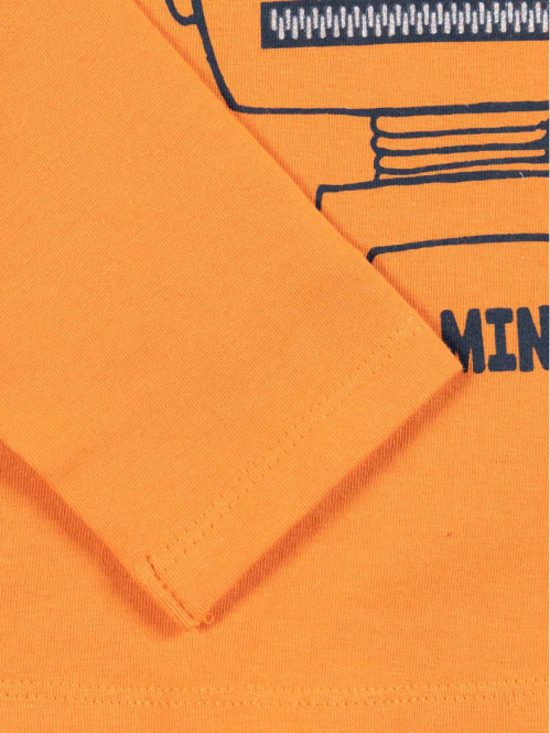 T-shirt orange robot garçon T-shirt orange robot garçon