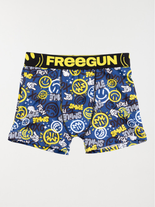 Shorty Freegun imprimé smiley garçon