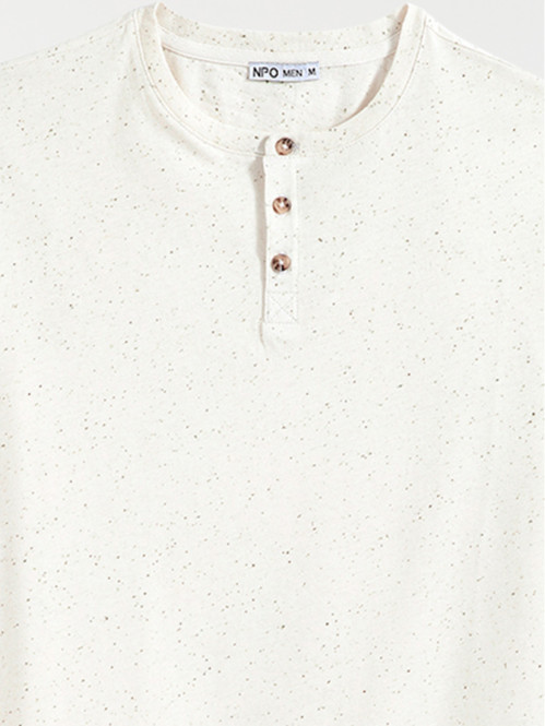 T-shirt écru col rond...