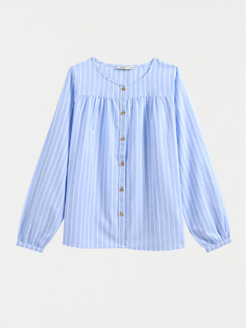 Chemise rayée boutonnée femme