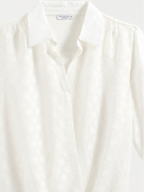 Blouse fleurie écru femme Blouse fleurie écru femme