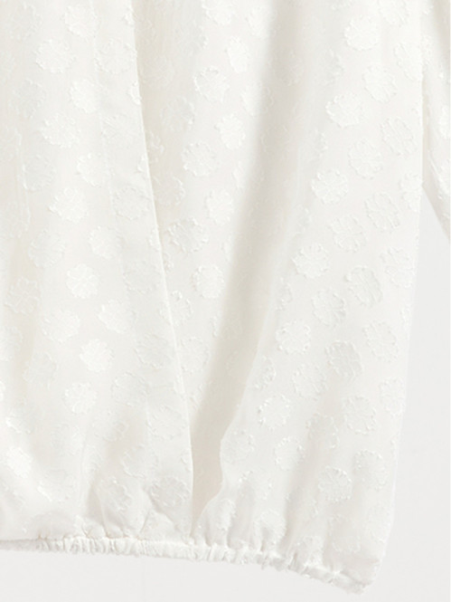 Blouse fleurie écru femme Blouse fleurie écru femme