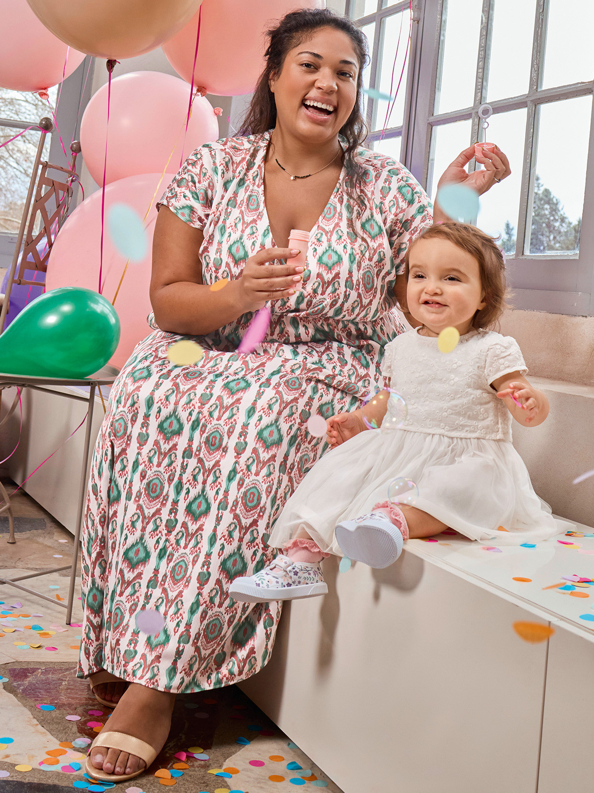 Robe longue imprimée grande taille femme