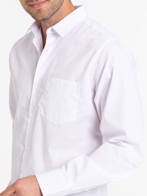 Chemise unie blanche homme