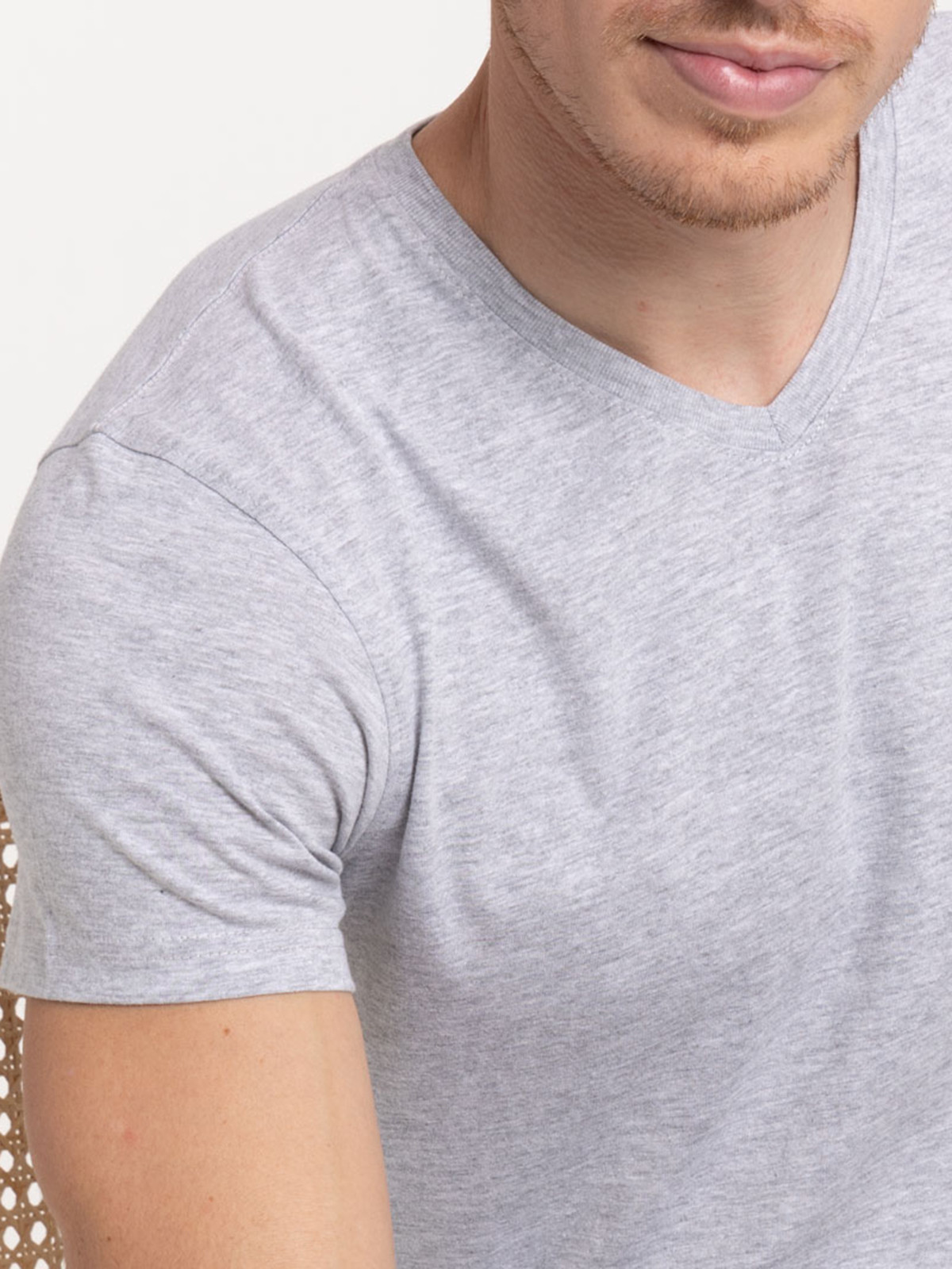 T-shirt homme gris chiné