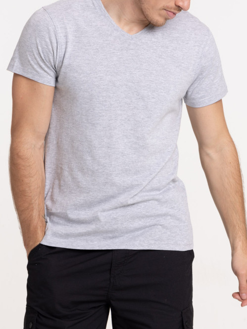 T-shirt homme gris chiné