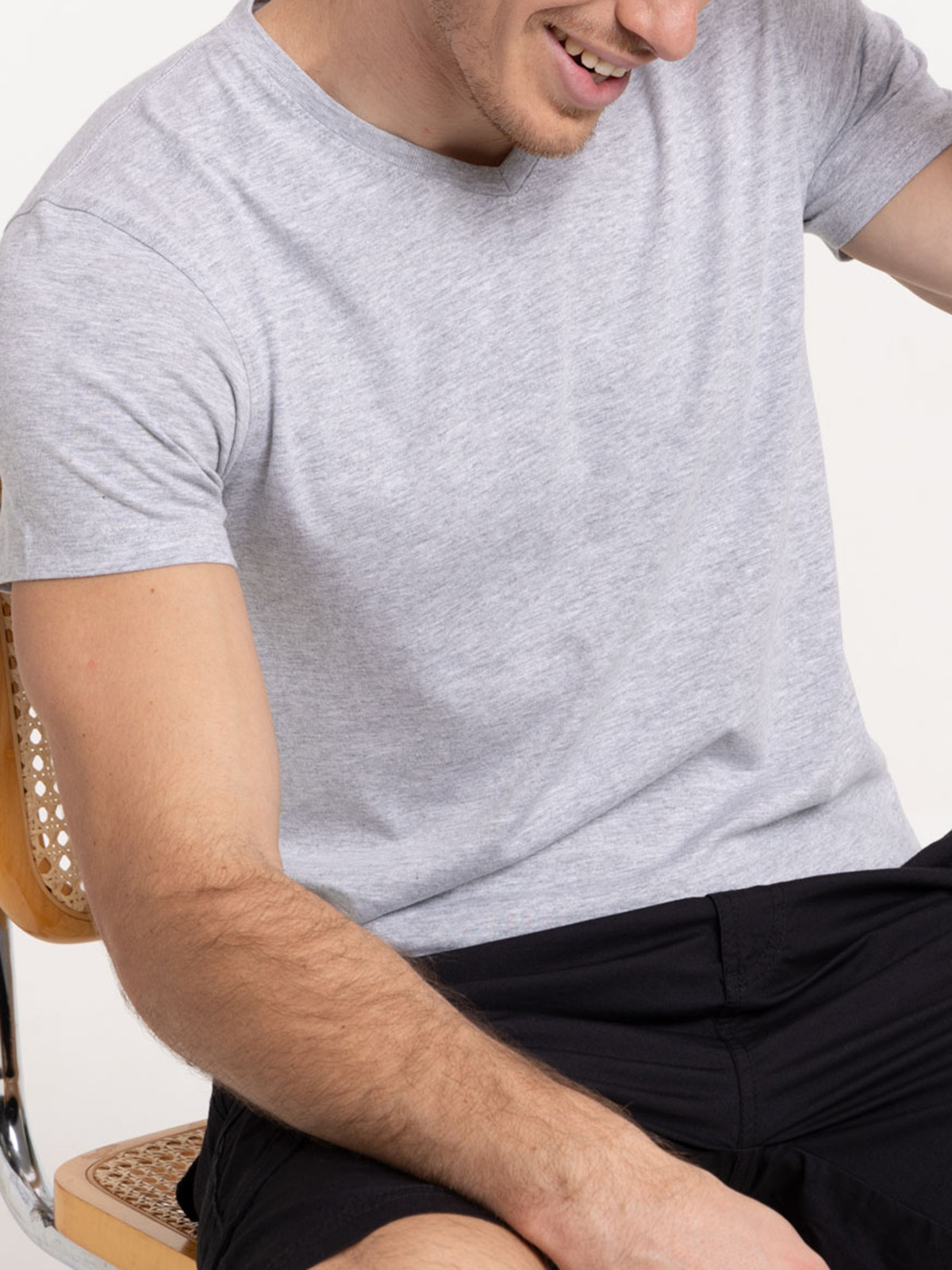 T-shirt homme gris chiné