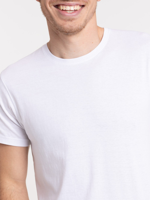 Tee-shirt basique col rond blanc homme Tee-shirt basique col rond blanc homme