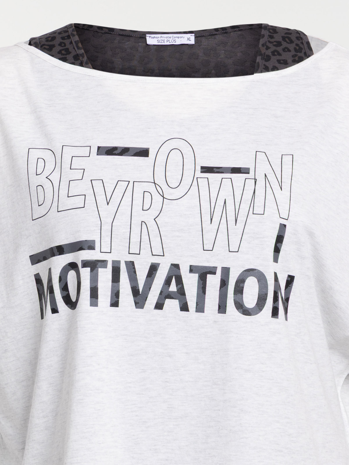 T-shirt sport 2 en 1 grande taille femme