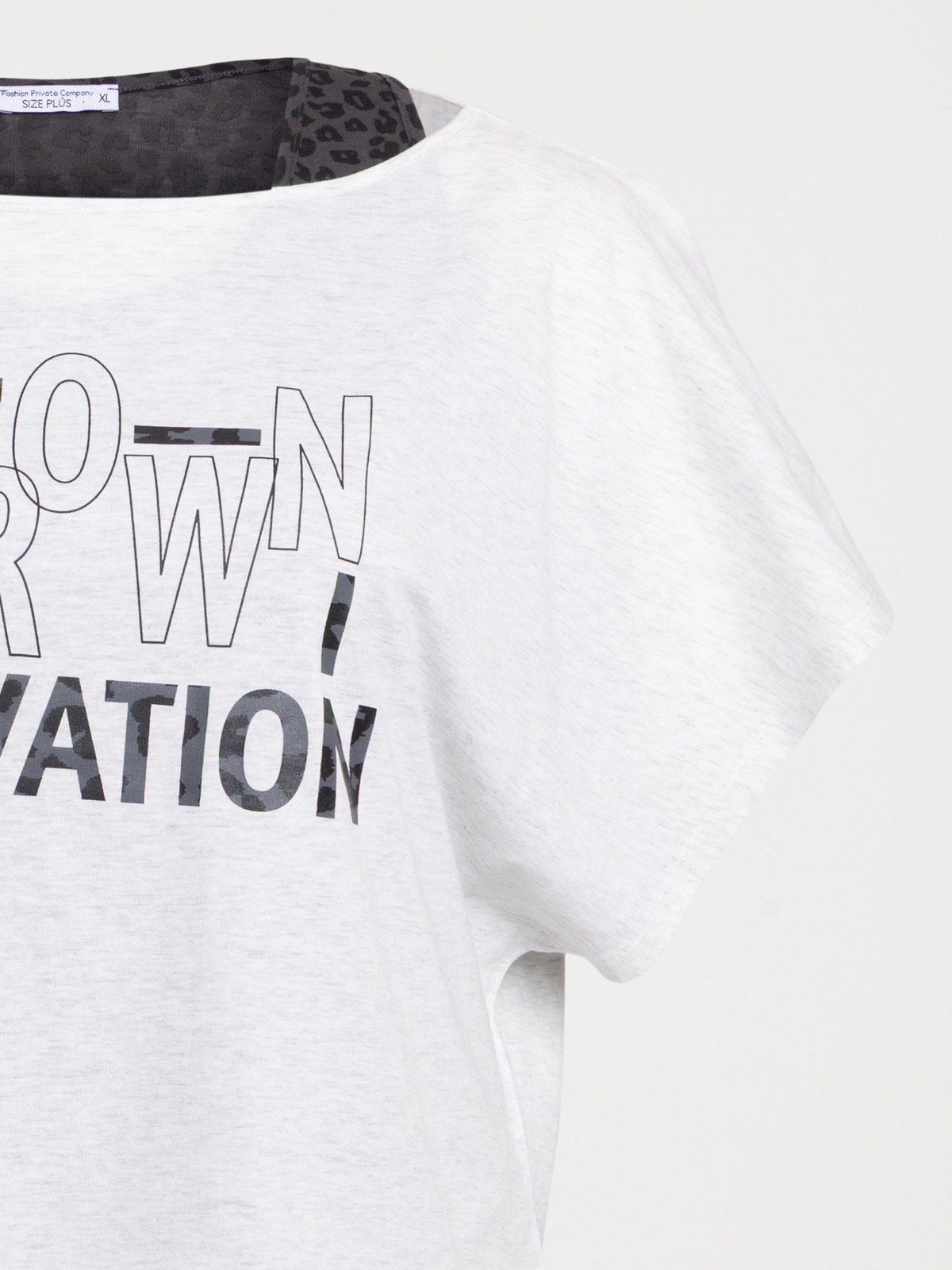 T-shirt sport 2 en 1 grande taille femme