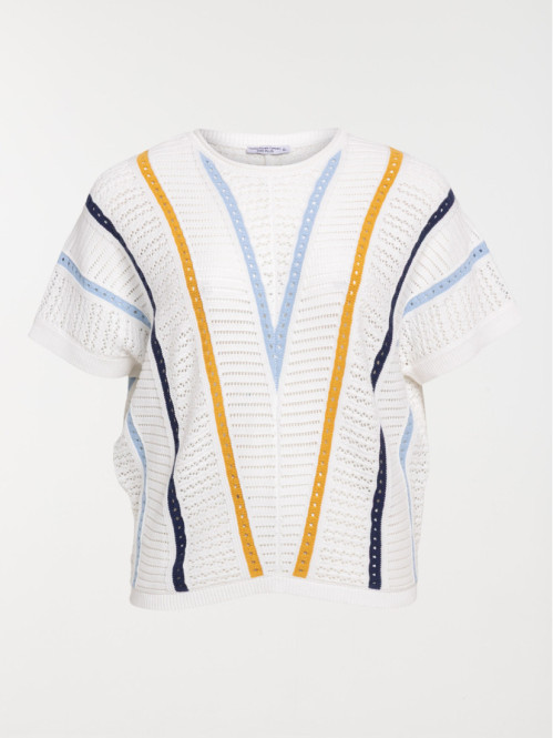 Pull rayures femme grande taille