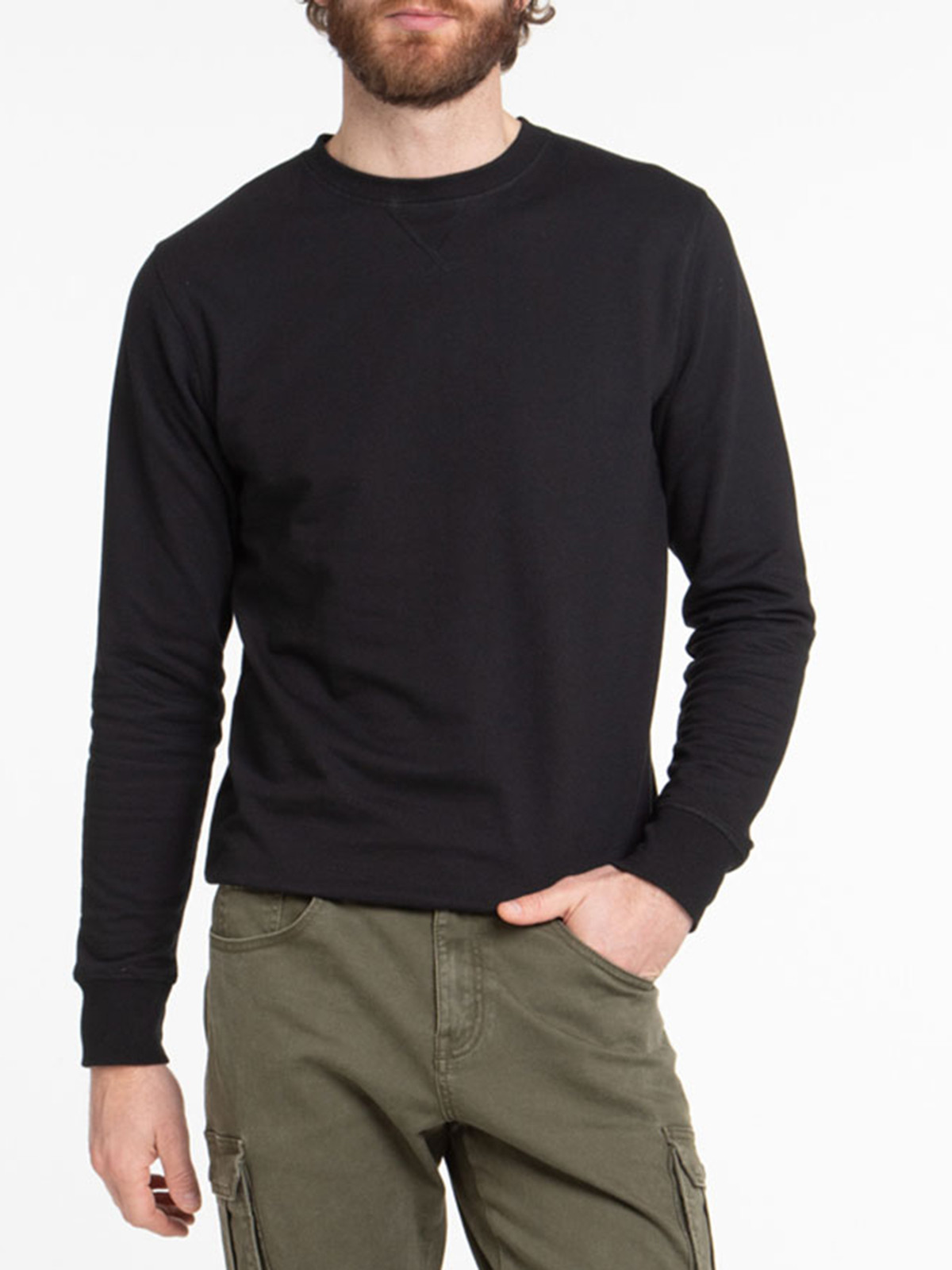 Sweat homme col rond coloris noir Sweat homme col rond coloris noir