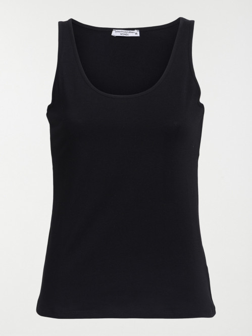 Débardeur basique noir femme